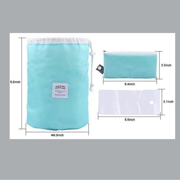 🎉NIB Travel Cosmetic Barrel Bag, Deep Blue - Picture 5 of 8